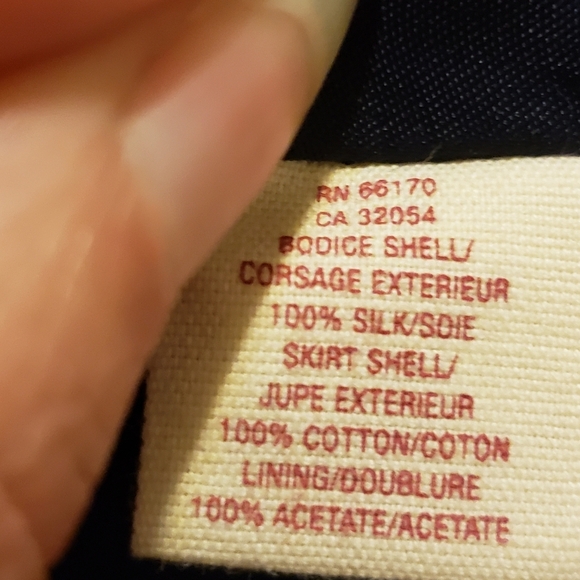 Maeve Dress with Ruffled Printed Top and Navy Skirt Sz 0 - Picture 7 of 8